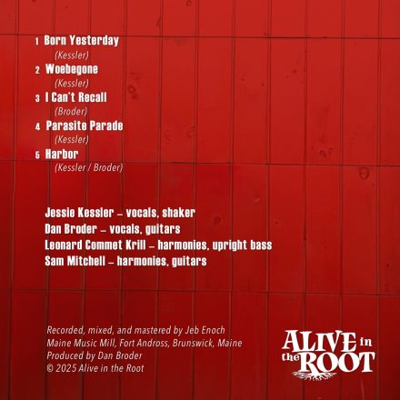 Song listing and credits for EP